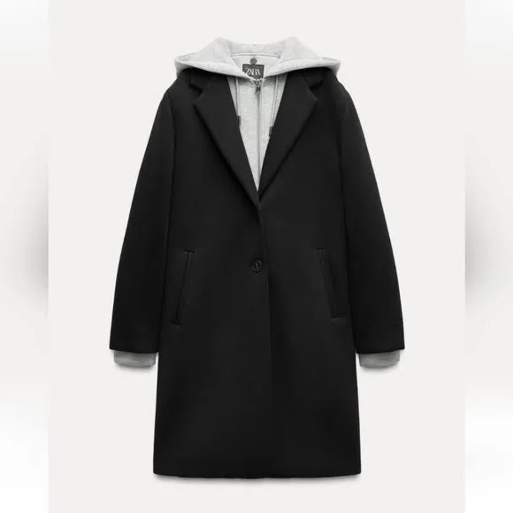 Do not buy, ISO!!!   Zara Black and Gray Hooded Trench Coat